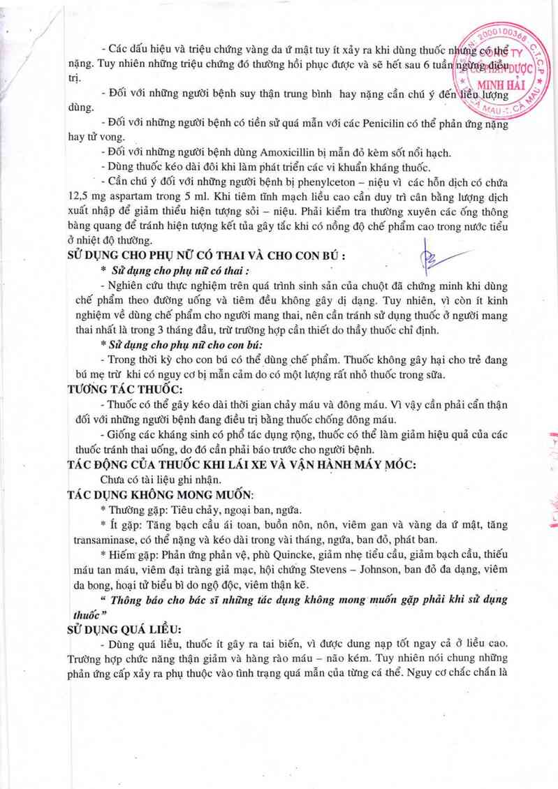 thông tin, cách dùng, giá thuốc Acigmentin 625 - ảnh 3