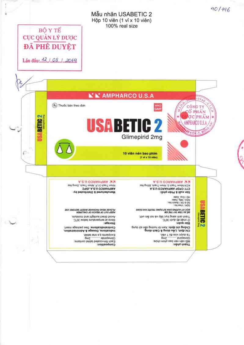 thông tin, cách dùng, giá thuốc Usabetic 2 - ảnh 0