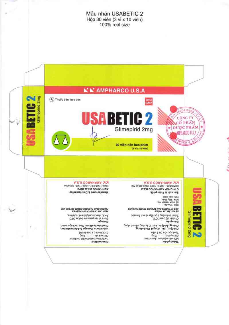 thông tin, cách dùng, giá thuốc Usabetic 2 - ảnh 1