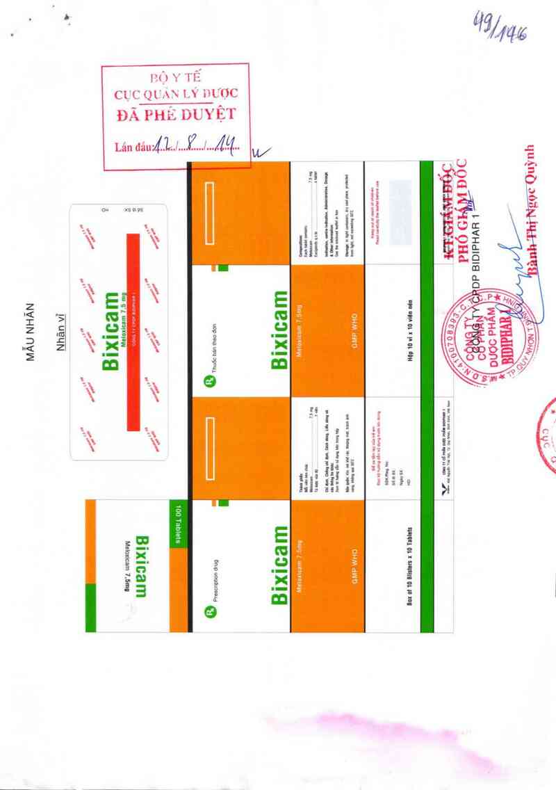 thông tin, cách dùng, giá thuốc Bixicam - ảnh 0