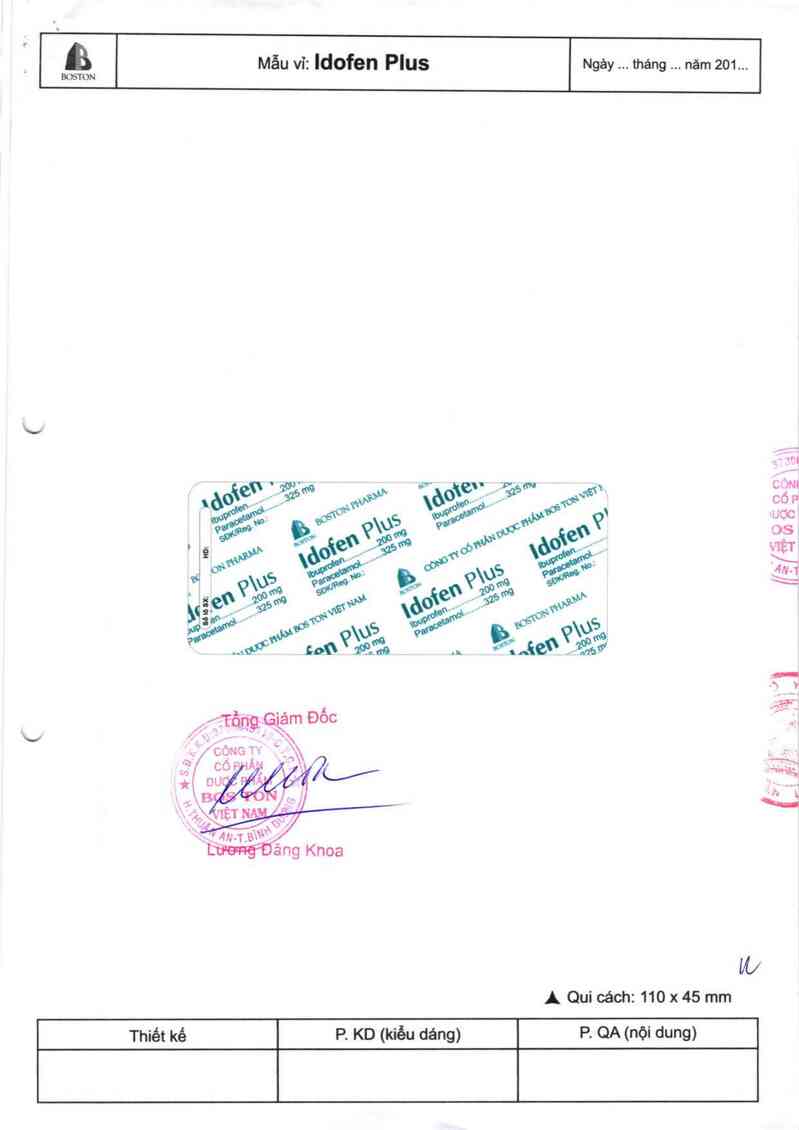 thông tin, cách dùng, giá thuốc Idofen plus - ảnh 1