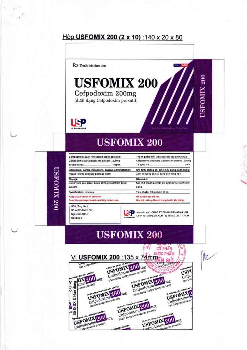 thông tin, cách dùng, giá thuốc Usfomix 200 - ảnh 1