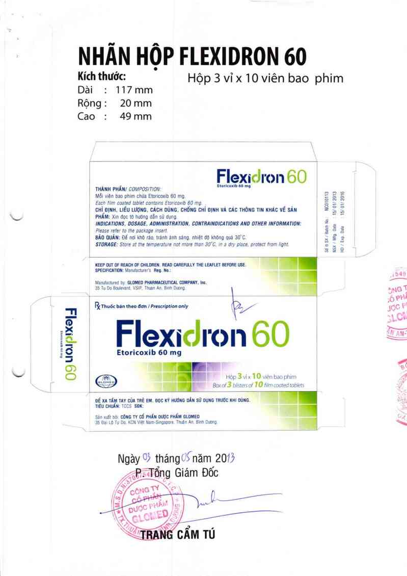 thông tin, cách dùng, giá thuốc Flexidron 60 - ảnh 1