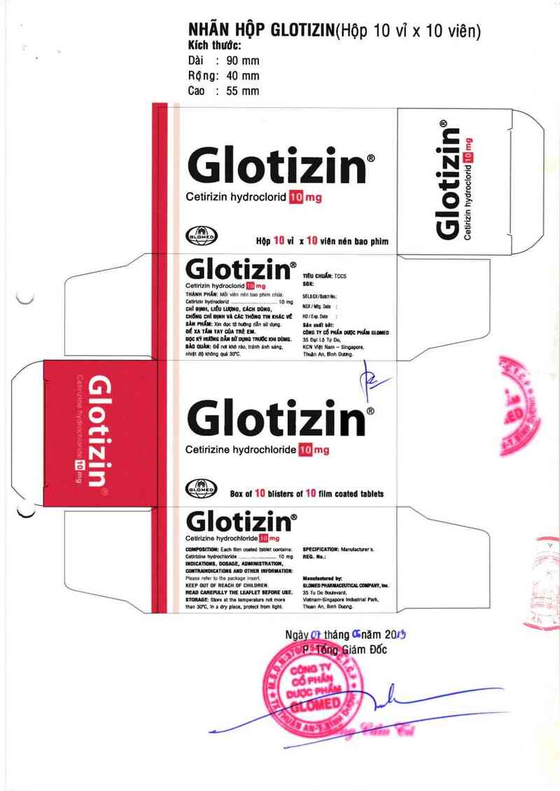 thông tin, cách dùng, giá thuốc Glotizin - ảnh 1