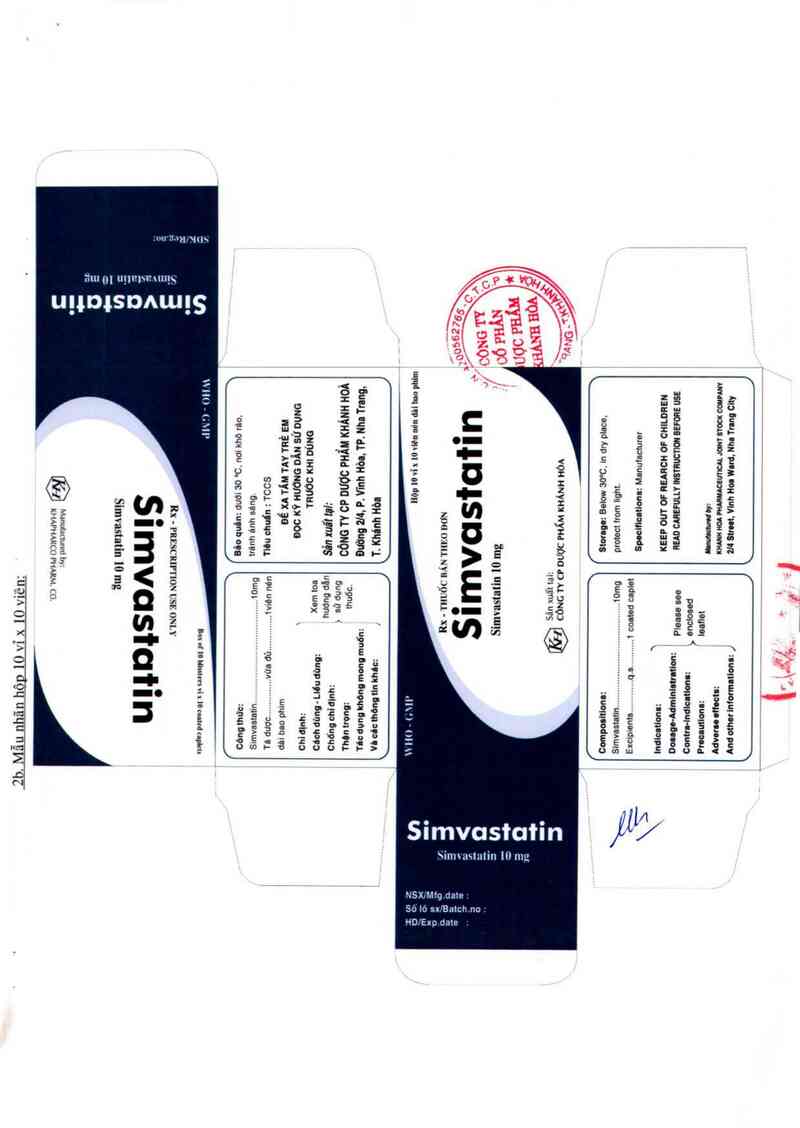 thông tin, cách dùng, giá thuốc Simvastatin - ảnh 1