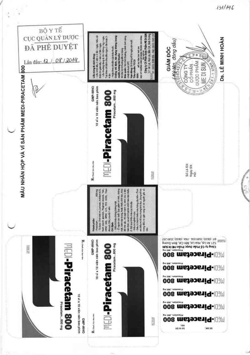 thông tin, cách dùng, giá thuốc Medi-Piracetam 800 - ảnh 0