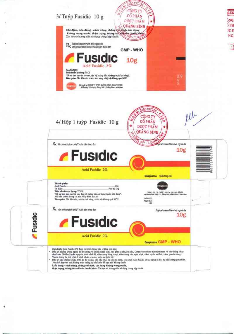 thông tin, cách dùng, giá thuốc Fusidic - ảnh 1