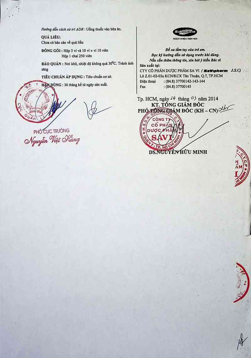 thông tin, cách dùng, giá thuốc Savi Eperisone 50 - ảnh 5
