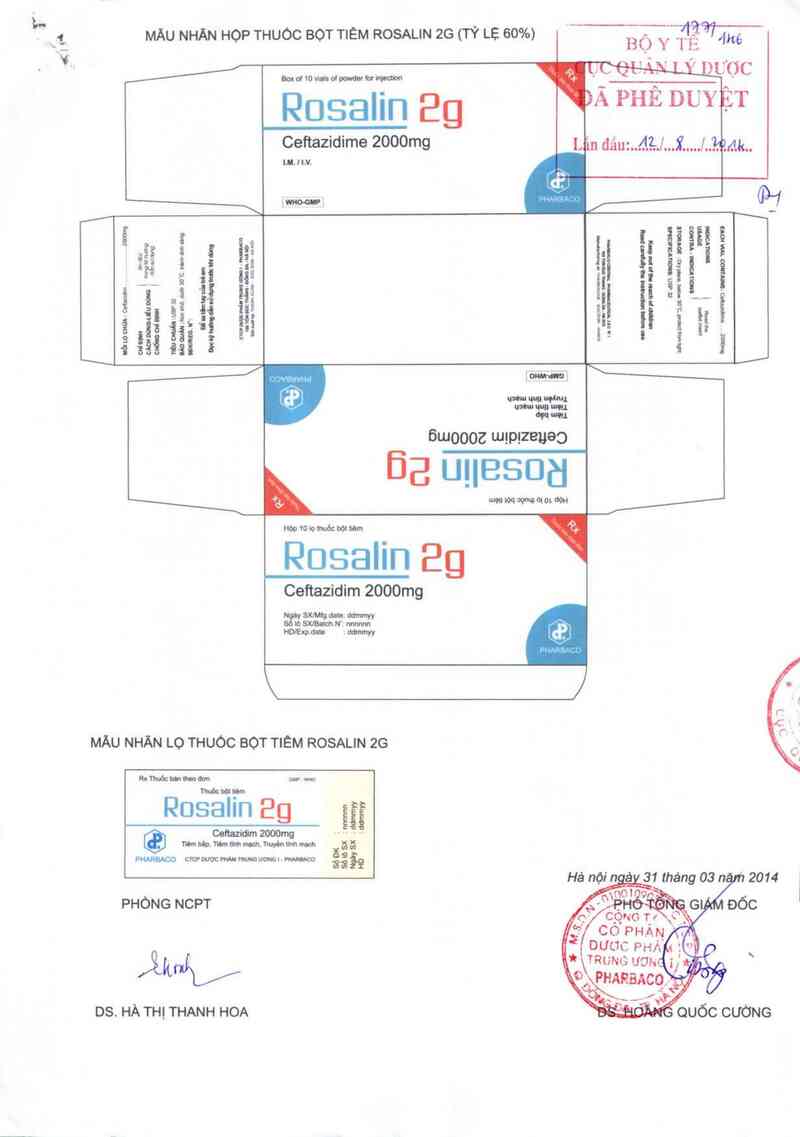 thông tin, cách dùng, giá thuốc Rosalin 2g - ảnh 0