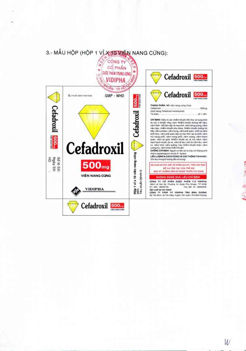 thông tin, cách dùng, giá thuốc Cefadroxil 500mg - ảnh 1