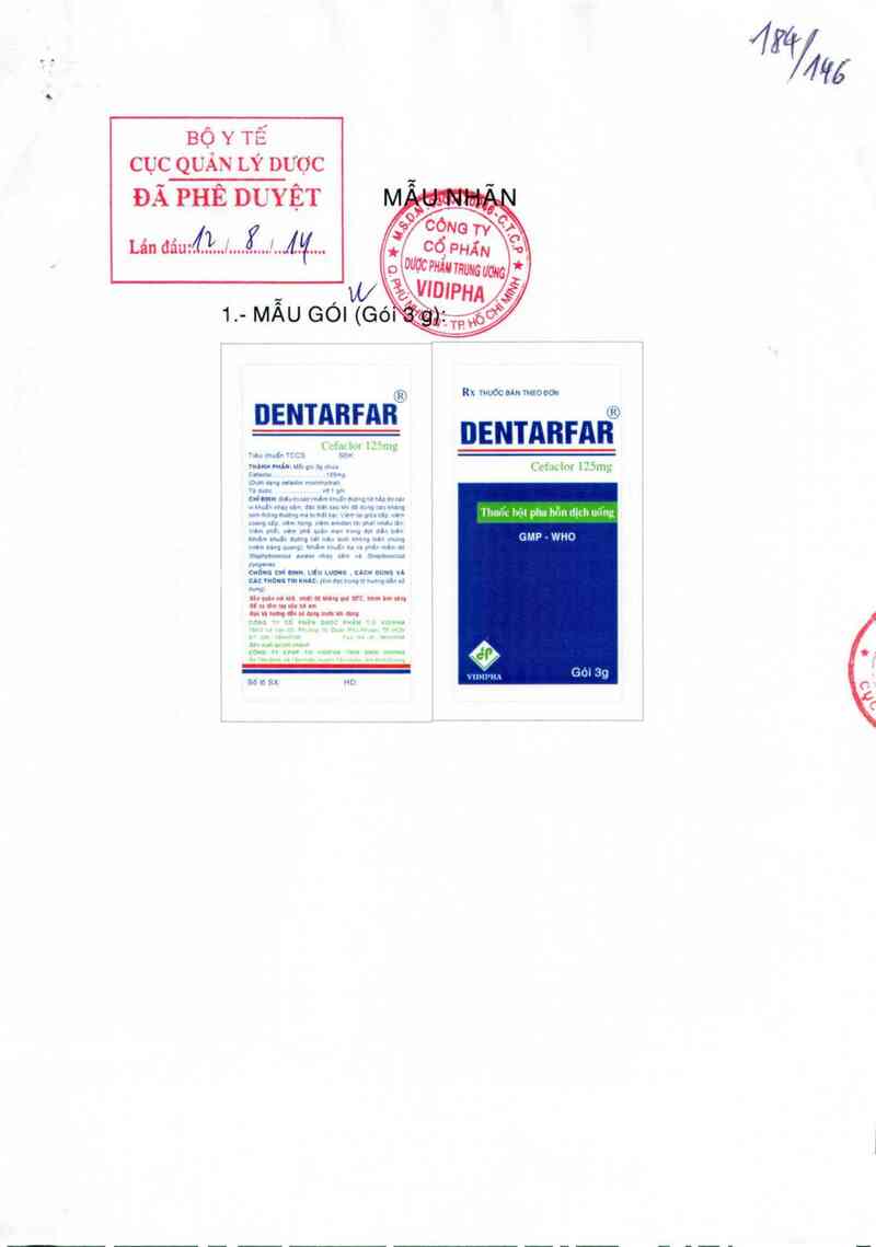 thông tin, cách dùng, giá thuốc Dentarfar - ảnh 0