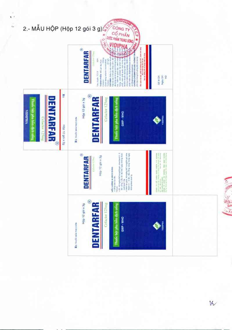 thông tin, cách dùng, giá thuốc Dentarfar - ảnh 1