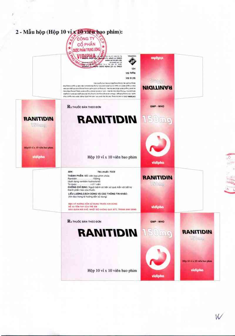 thông tin, cách dùng, giá thuốc Ranitidin 150mg - ảnh 1