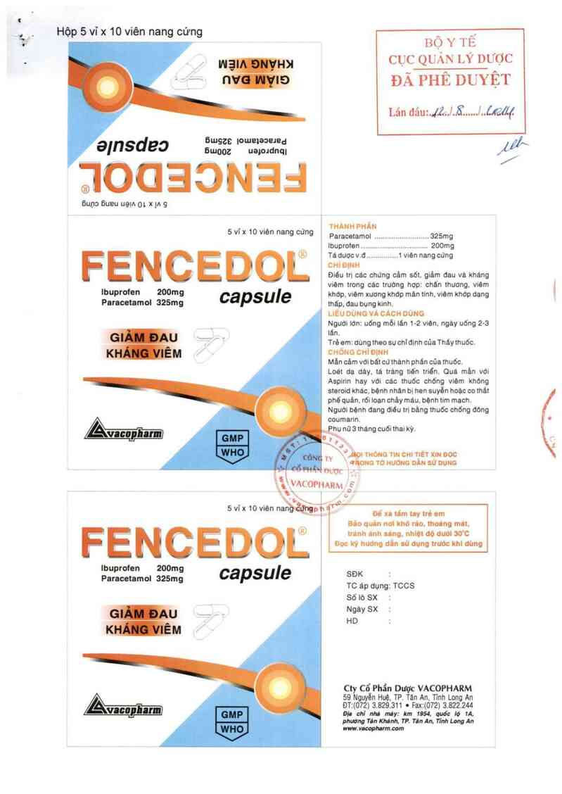 thông tin, cách dùng, giá thuốc Fencedol - ảnh 0
