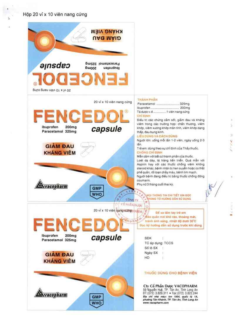 thông tin, cách dùng, giá thuốc Fencedol - ảnh 2