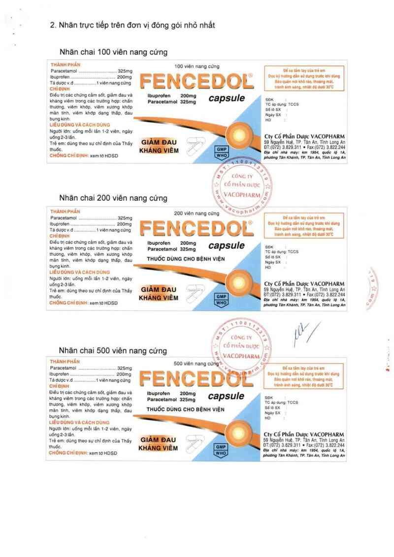 thông tin, cách dùng, giá thuốc Fencedol - ảnh 7