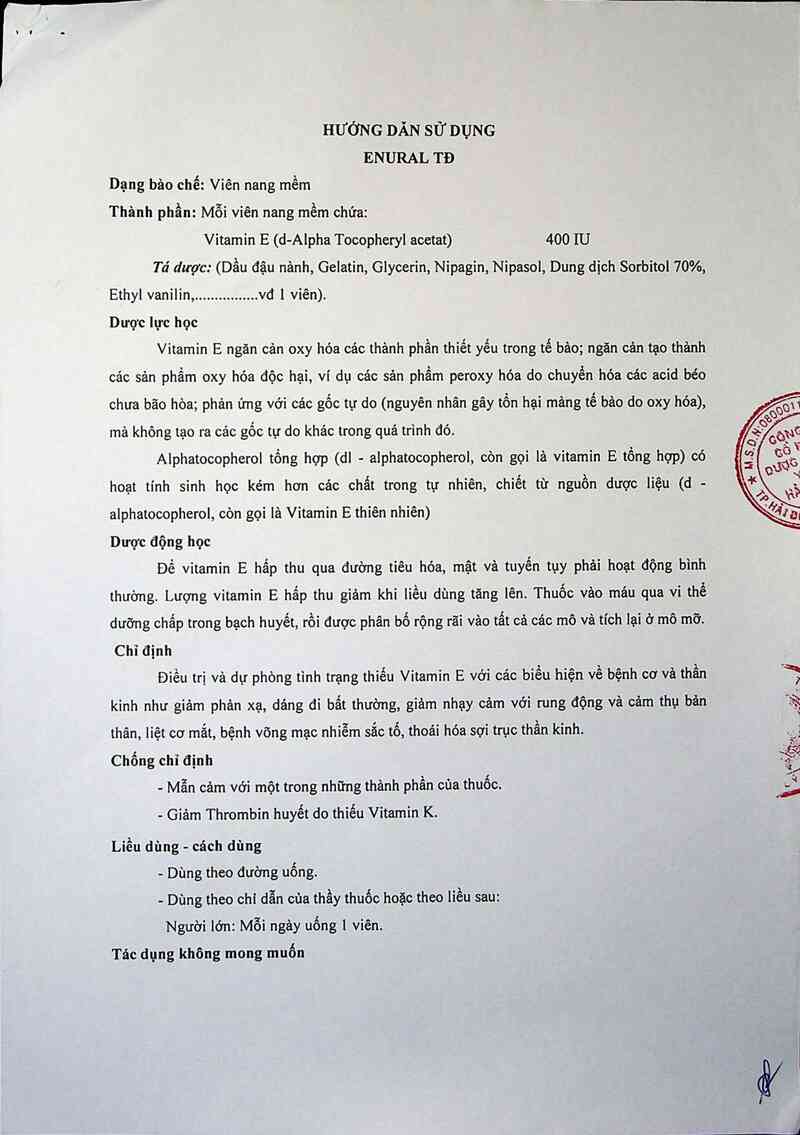 thông tin, cách dùng, giá thuốc Enural TĐ - ảnh 2