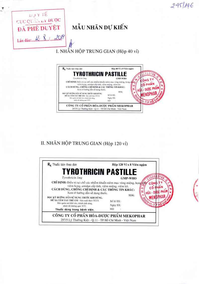 thông tin, cách dùng, giá thuốc Tyrothricin Pastille - ảnh 0