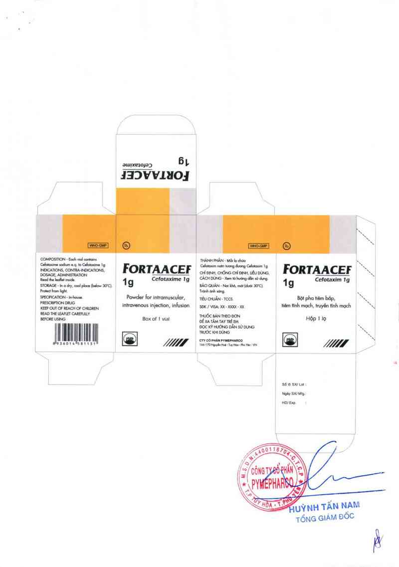 thông tin, cách dùng, giá thuốc Fortaacef 1g - ảnh 3