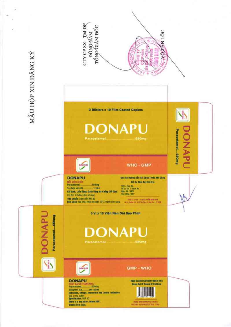 thông tin, cách dùng, giá thuốc Donapu 650 mg - ảnh 2