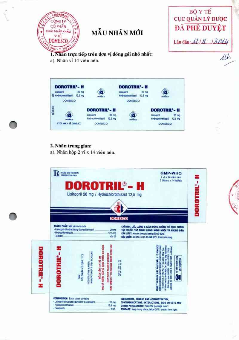 thông tin, cách dùng, giá thuốc Dorotril - H - ảnh 0