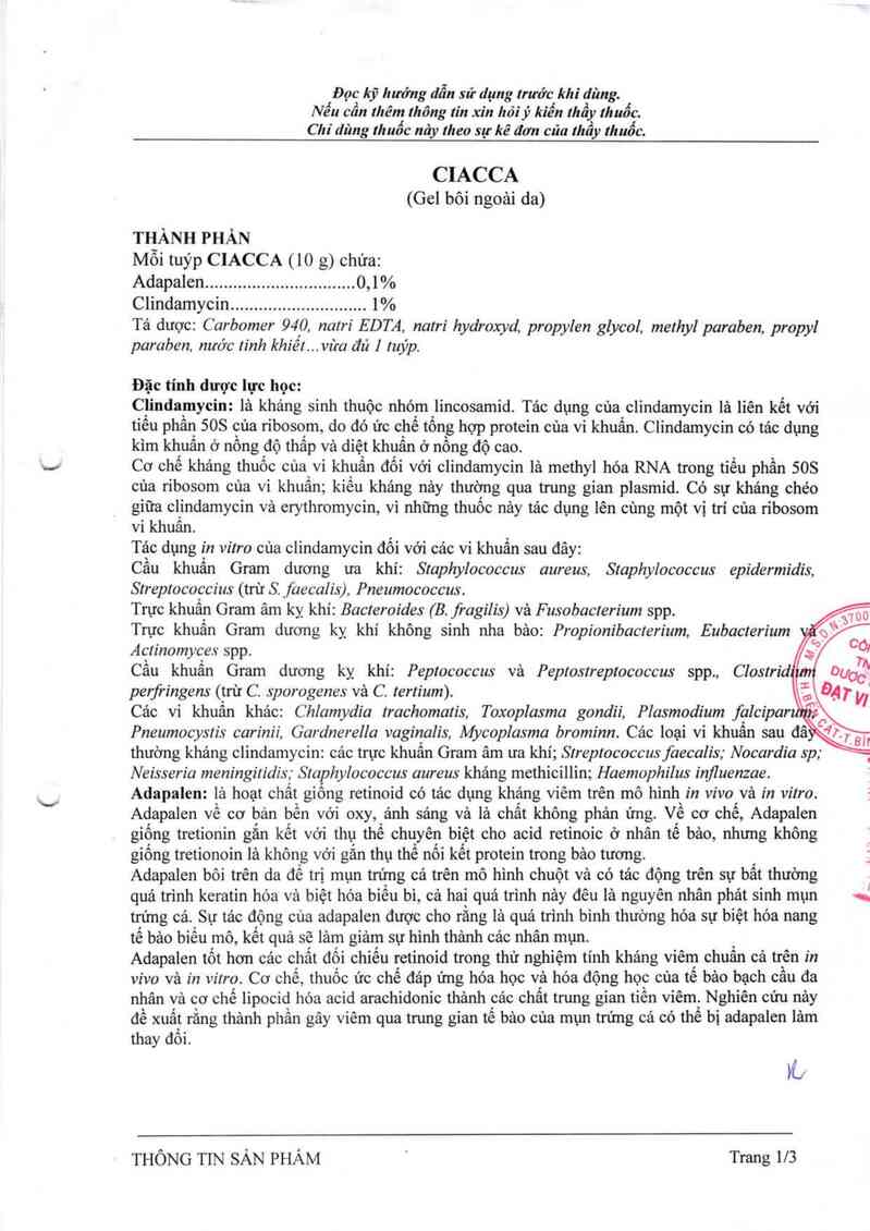 thông tin, cách dùng, giá thuốc CIACCA - ảnh 2