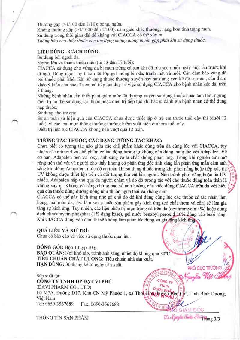 thông tin, cách dùng, giá thuốc CIACCA - ảnh 4