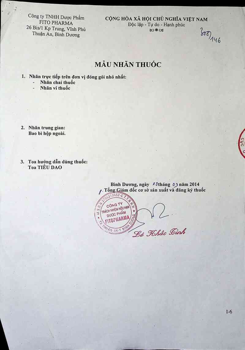 thông tin, cách dùng, giá thuốc Tiêu dao - ảnh 0