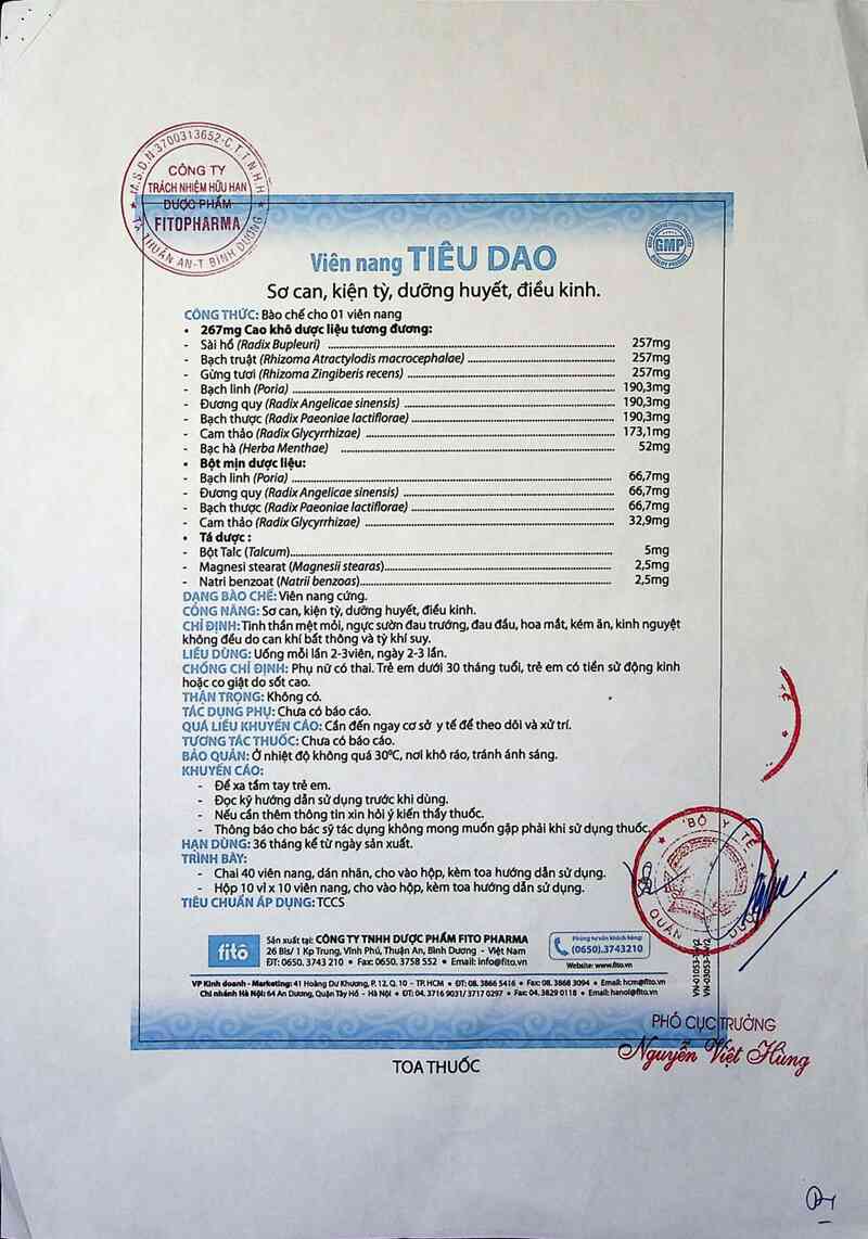 thông tin, cách dùng, giá thuốc Tiêu dao - ảnh 5