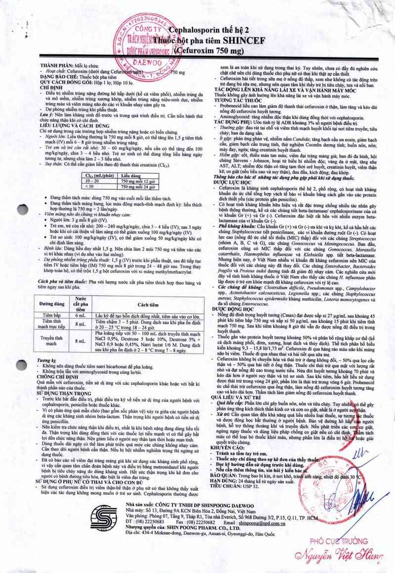 thông tin, cách dùng, giá thuốc Shincef - ảnh 3