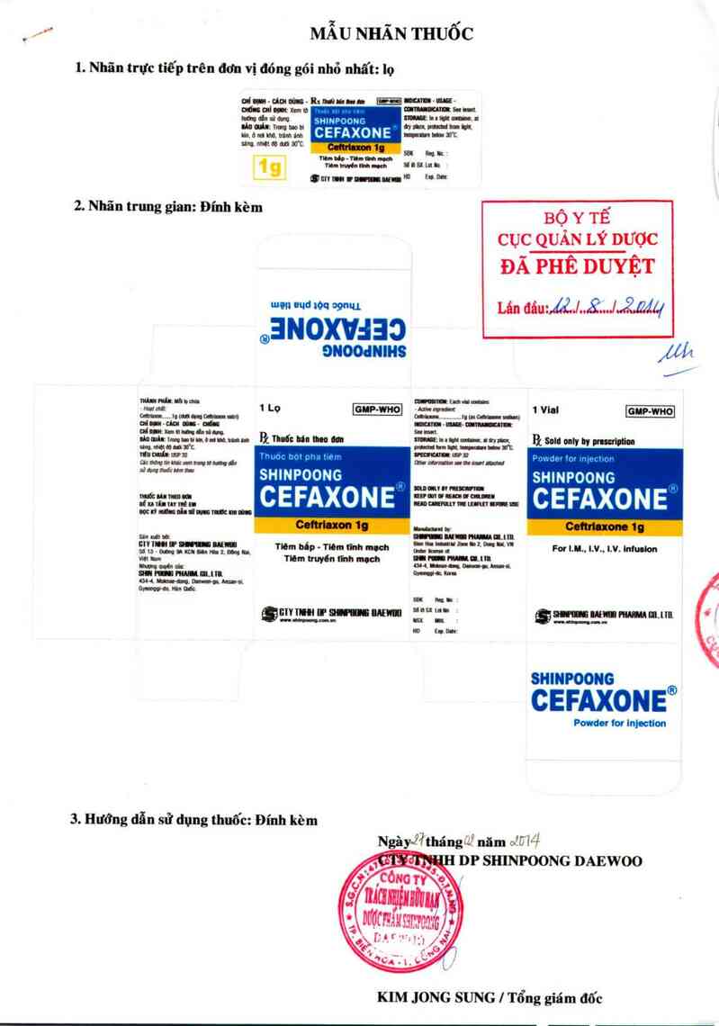thông tin, cách dùng, giá thuốc Shinpoog Cefaxone - ảnh 0