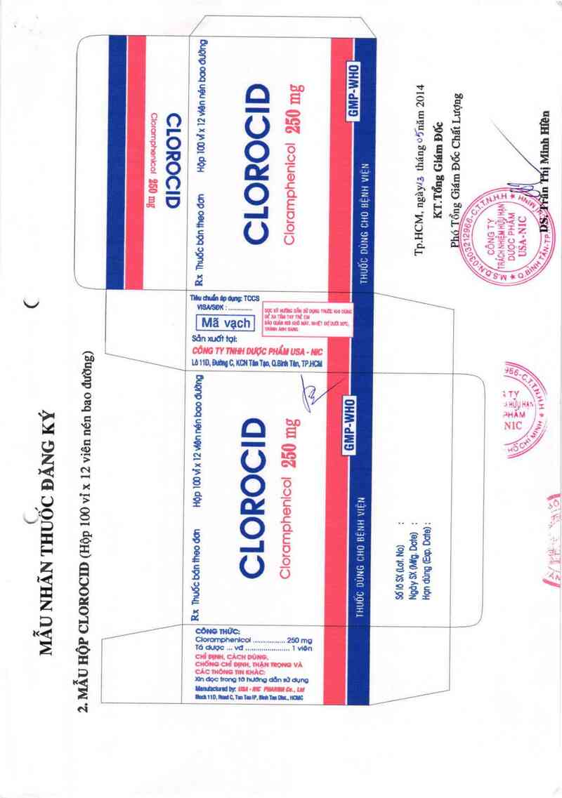 thông tin, cách dùng, giá thuốc Clorocid - ảnh 1