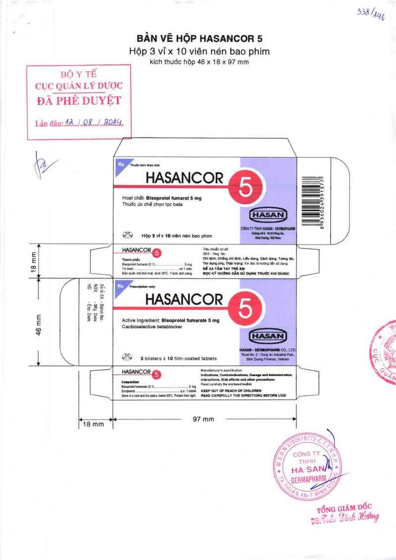 thông tin, cách dùng, giá thuốc Hasancor 5 - ảnh 0