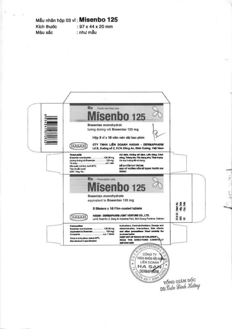 thông tin, cách dùng, giá thuốc Misenbo 125 - ảnh 1