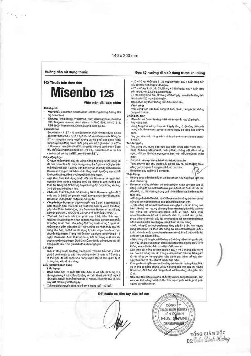 thông tin, cách dùng, giá thuốc Misenbo 125 - ảnh 4