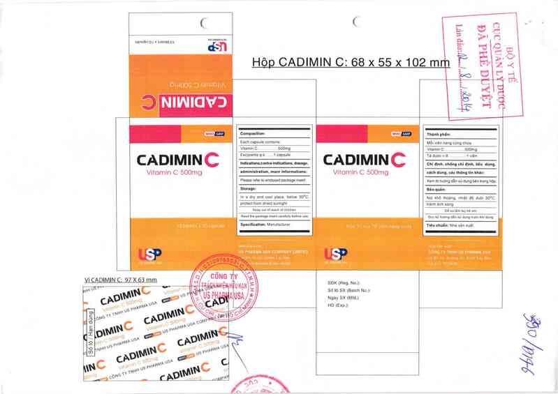 thông tin, cách dùng, giá thuốc Cadimin C 500 - ảnh 0