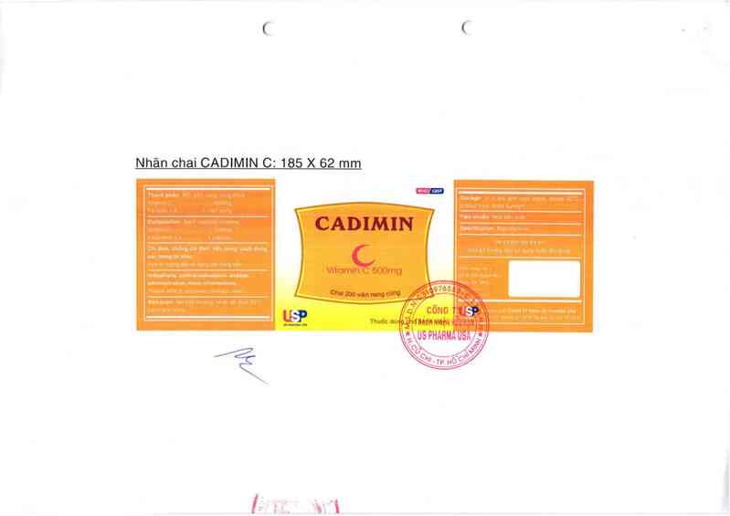 thông tin, cách dùng, giá thuốc Cadimin C 500 - ảnh 1