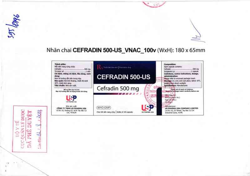 thông tin, cách dùng, giá thuốc Cefradin 500 - US - ảnh 0