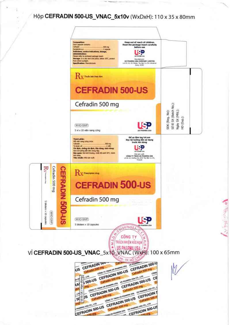 thông tin, cách dùng, giá thuốc Cefradin 500 - US - ảnh 1