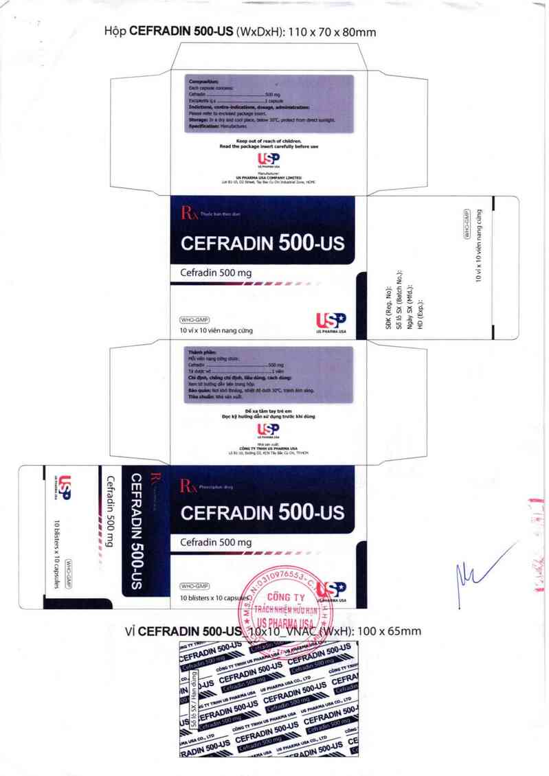 thông tin, cách dùng, giá thuốc Cefradin 500 - US - ảnh 2