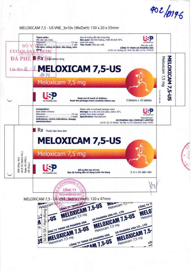 thông tin, cách dùng, giá thuốc Meloxicam 7.5 - US - ảnh 0