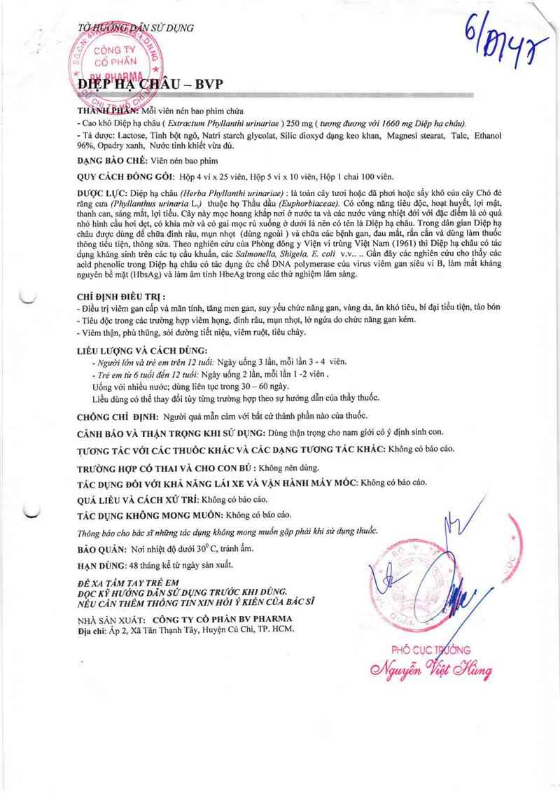 thông tin, cách dùng, giá thuốc Diệp hạ châu - BVP - ảnh 4
