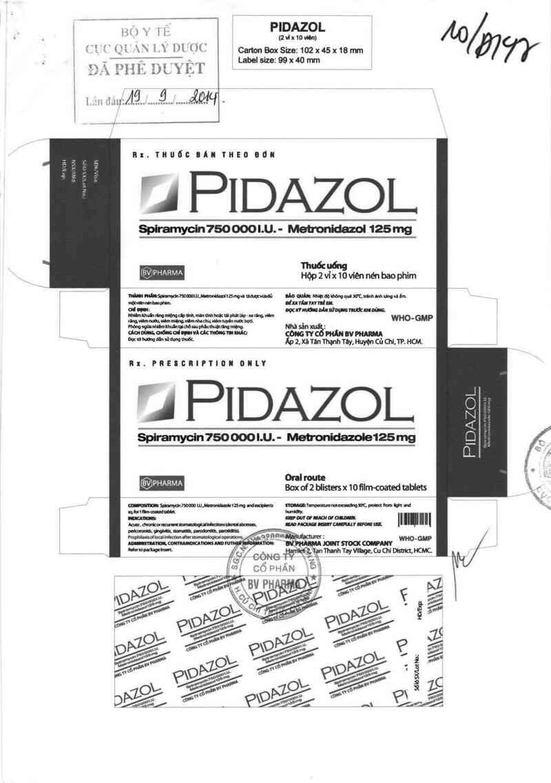 thông tin, cách dùng, giá thuốc Pidazol - ảnh 0