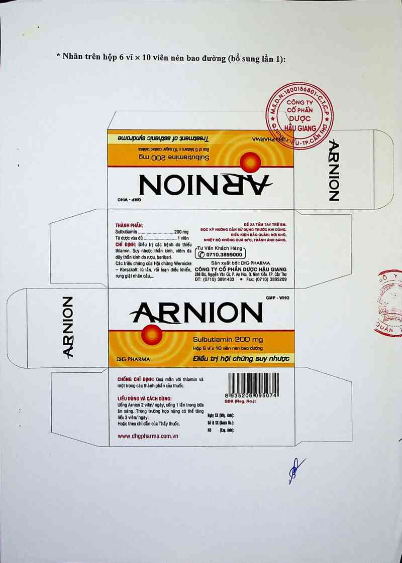 thông tin, cách dùng, giá thuốc Arnion - ảnh 1