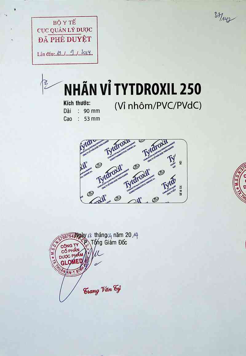 thông tin, cách dùng, giá thuốc Tytdroxil 250 - ảnh 0