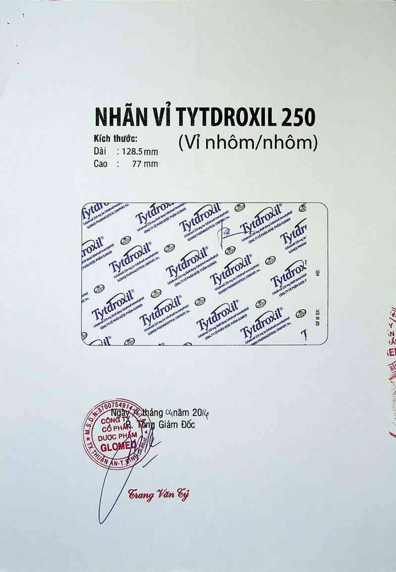 thông tin, cách dùng, giá thuốc Tytdroxil 250 - ảnh 2
