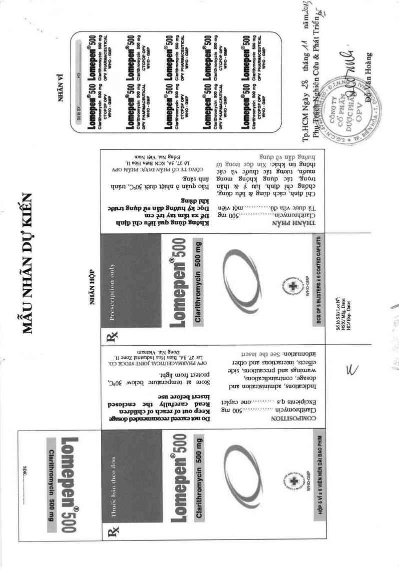 thông tin, cách dùng, giá thuốc Lomepen 500 - ảnh 1