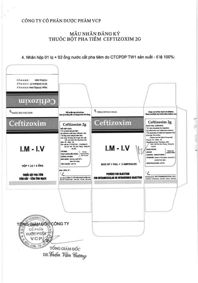 thông tin, cách dùng, giá thuốc Ceftizoxim 2g - ảnh 2