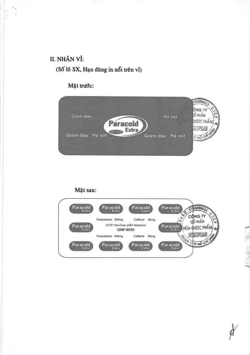 thông tin, cách dùng, giá thuốc Paracold Extra - ảnh 2