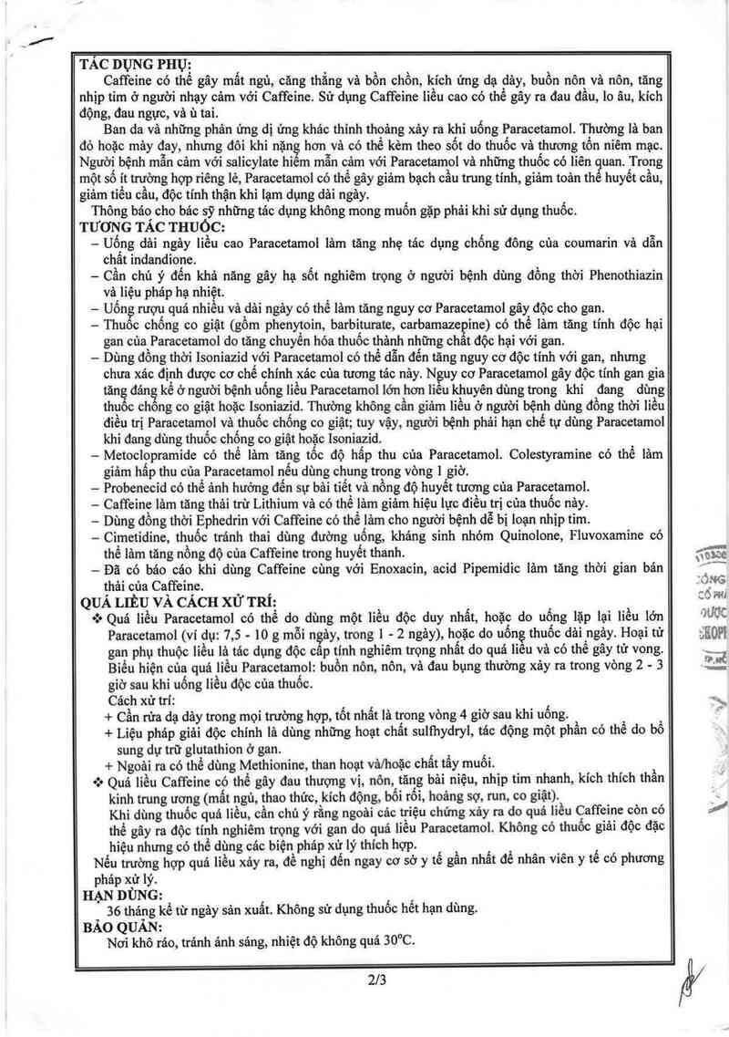 thông tin, cách dùng, giá thuốc Paracold Extra - ảnh 4